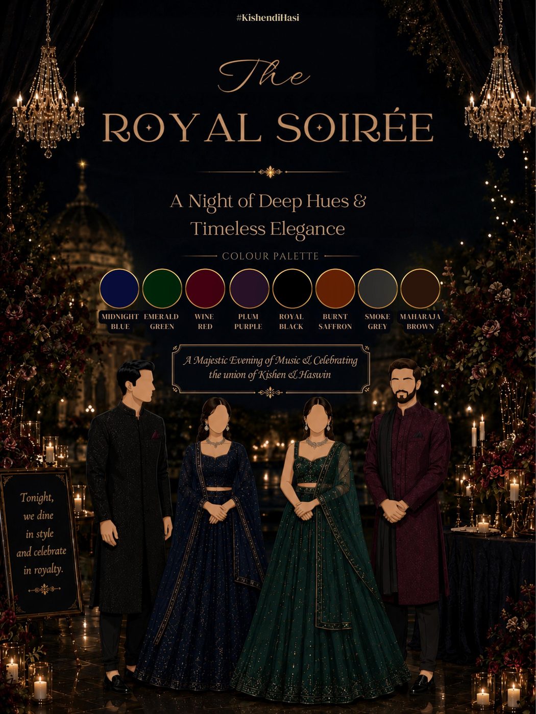 Royal Soirée Reception wardrobe inspiration